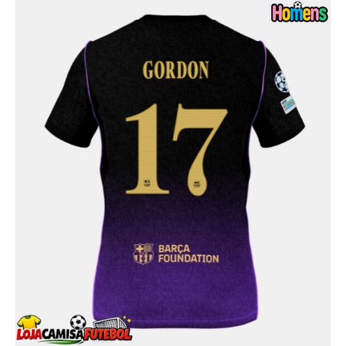 Camisa de Futebol Barcelona Anthony Gordon #17 Equipamento Secundário 2026-27 Manga Curta